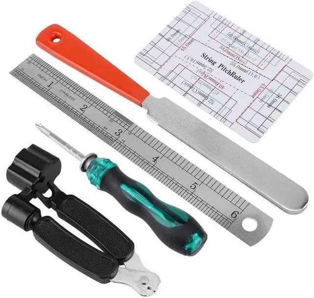 Alt view image 7 of 7 - BONAEVER Guitar Repairing Tools Hex Wrench In Standrument Maintenance Tool Kit Gauge Measuring Accessories Gift for M olins for Ukulele for Craftsmen for Bass