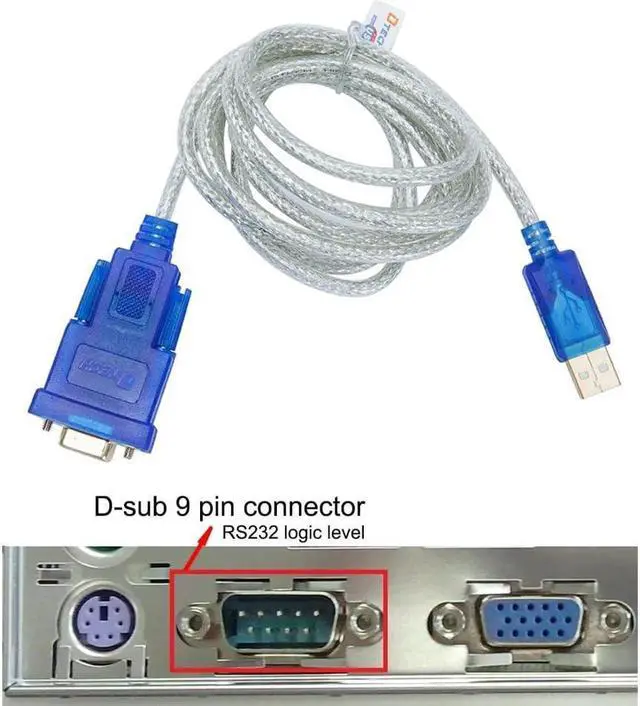 Alt view image 2 of 7 - BONAEVER USB to Serial Adapter 6 ft USB to RS232 DB9 Female Cable COM Port with FTDI Chipset Supports Windows 11 10 8 7 Mac Linux - 6 Feet