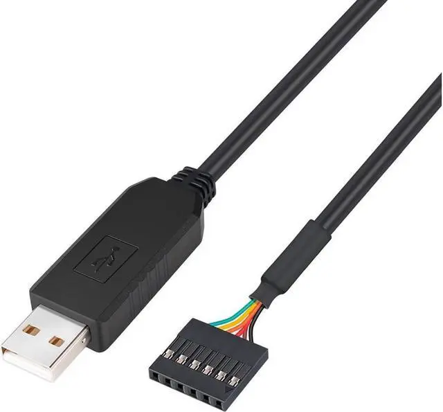 Main image of BONAEVER FTDI USB to TTL Serial 3.3V Adapter Cable 6 Pin 0.1 inch Pitch Female Socket Header UART IC FT232RL Chip Windows 11 10 8 7 Linux - 6 feet