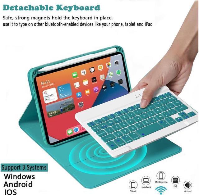 Alt view image 5 of 7 - BONAEVER Keyboard Case with Wireless Mouse Combo for Xiaomi Pad 6 / Pad 6 Pro 11 Inch 2023 Smart Folio Cover with Magnetic Wireless Keyboard Mice