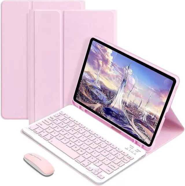 Main image of BONAEVER Keyboard Case with Wireless Mouse Combo for Galaxy Tab S6 Lite 10.4 inch 2022/2020 Model SM-P610/P613/P615/P619 Smart Folio Cover with Magnetic Wireless Keyboard Mice