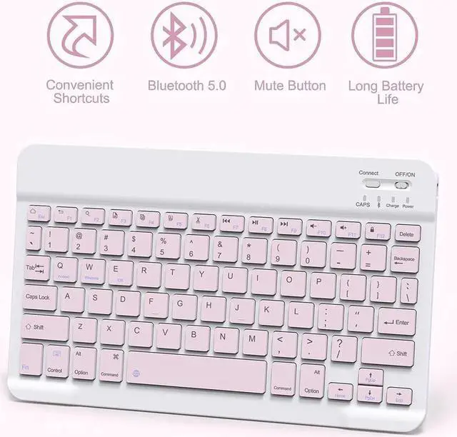 Alt view image 5 of 7 - BONAEVER Keyboard Case with Wireless Mouse Combo for Galaxy Tab S6 Lite 10.4 inch 2022/2020 Model SM-P610/P613/P615/P619 Smart Folio Cover with Magnetic Wireless Keyboard Mice