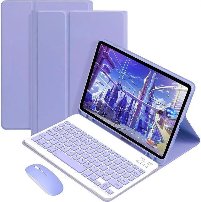 Main image of BONAEVER Keyboard Case with Wireless Mouse Combo for Samsung Galaxy Tab A8 10.5 Inch 2022 Model SM-X200/X205/X207 Smart Folio Cover with Magnetic Wireless Keyboard Mice