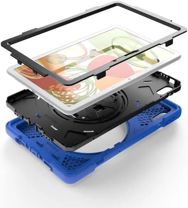 Alt view image 3 of 4 - BONAEVER Huawei MatePad 10.4 inch 2020 2022 Case with Pencil Holder Rotatable Stand and Strap Shoulder Belt Shockproof Protective Cover