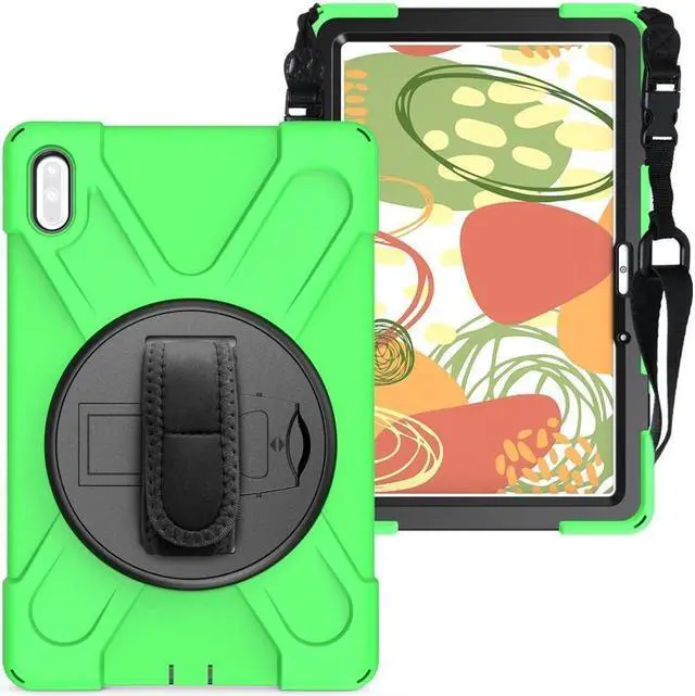 Alt view image 2 of 5 - BONAEVER Huawei MatePad 10.4 inch 2020 2022 Case with Pencil Holder Rotatable Stand and Strap Shoulder Belt Shockproof Protective Cover