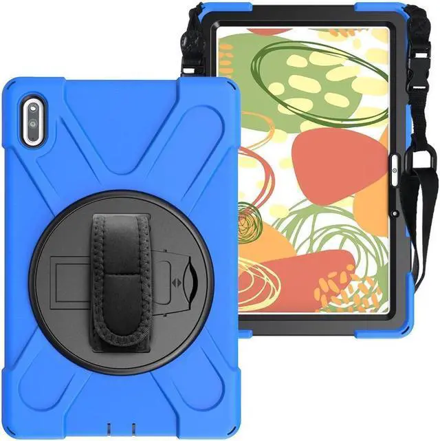 Alt view image 2 of 4 - BONAEVER Huawei MatePad 10.4 inch 2020 2022 Case with Pencil Holder Rotatable Stand and Strap Shoulder Belt Shockproof Protective Cover