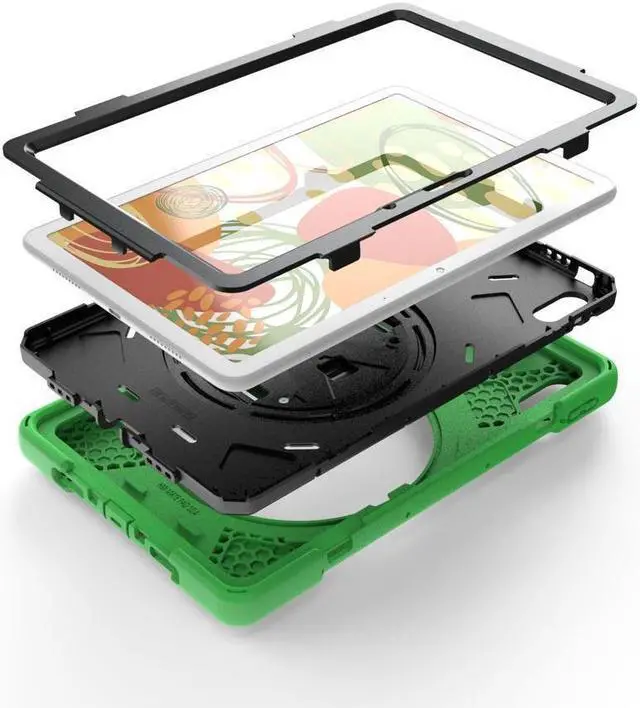 Alt view image 5 of 5 - BONAEVER Huawei MatePad 10.4 inch 2020 2022 Case with Pencil Holder Rotatable Stand and Strap Shoulder Belt Shockproof Protective Cover