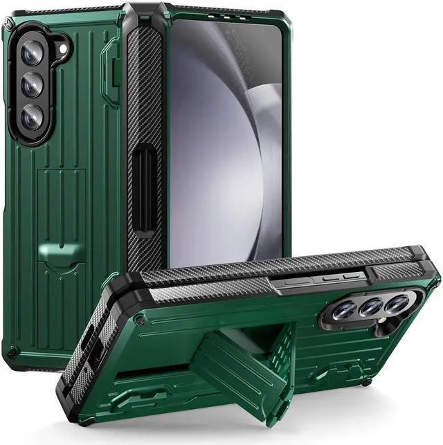 Main image of BONAEVER Case for Samsung Galaxy Z Fold 5 5G 2023 Military-Grade Full-Body Shockproof Phone Cover Rugged Bumper Case with Built-in Screen Protector & Stand and & S Pen Slot