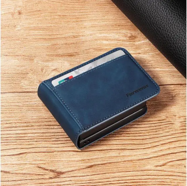 Alt view image 5 of 7 - BONAEVER For Samsung Galaxy Z Flip 5 5G 2023 Case Premium PU Leather Cover with Card Holder Magnetic Shockproof Phone Cover Flip Wallet Case