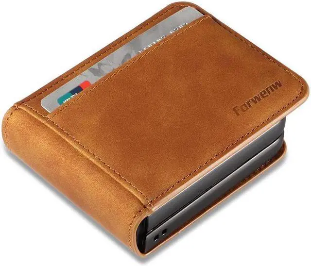 Alt view image 4 of 7 - BONAEVER For Samsung Galaxy Z Flip 5 5G 2023 Case Premium PU Leather Cover with Card Holder Magnetic Shockproof Phone Cover Flip Wallet Case