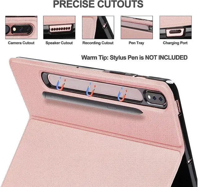 Alt view image 5 of 7 - BONAEVER Bluetooth Touchpad Keyboard Case for Samsung Galaxy Tab S10 Plus / S9 Plus / S9 FE Plus / S8 Plus 12.4 inch, 7 Colors Backlight Wireless Trackpad Keyboard & Stand Cover with Pen Holder