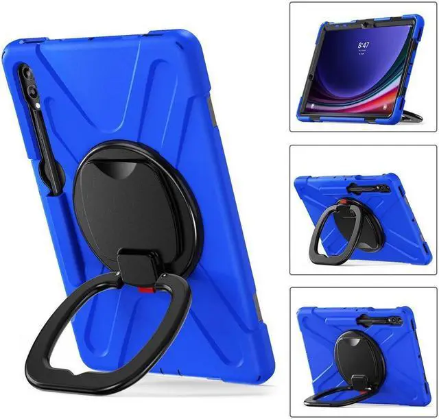 Alt view image 3 of 7 - BONAEVER Case for Samsung Galaxy Tab S10 Plus 2024 / S9 Plus 2023 / S9 FE Plus / S8 Plus 2022 / S7 FE 2021 / S7 Plus 2020 12.4 inch Protective Shockproof Cover with Rotating Stand and /Shoulder Strap