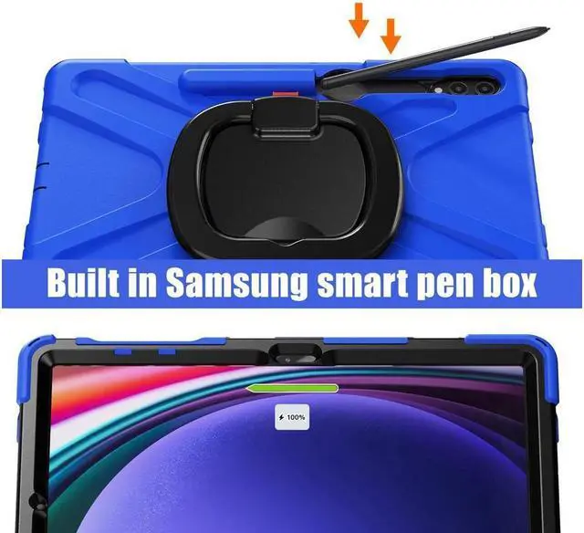 Alt view image 5 of 7 - BONAEVER Case for Samsung Galaxy Tab S10 Plus 2024 / S9 Plus 2023 / S9 FE Plus / S8 Plus 2022 / S7 FE 2021 / S7 Plus 2020 12.4 inch Protective Shockproof Cover with Rotating Stand and /Shoulder Strap