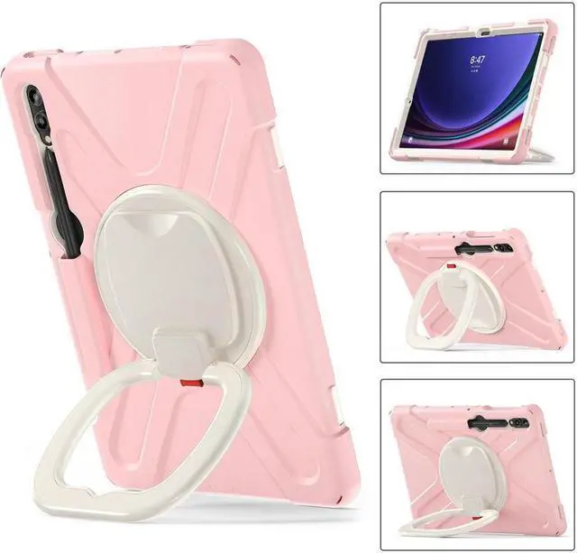 Alt view image 2 of 7 - BONAEVER Case for Samsung Galaxy Tab S9 Plus 2023 / S9 FE Plus / S8 Plus 2022 / S7 FE 2021 / S7 Plus 2020 12.4 inch Protective Shockproof Cover with 360 Degree Rotating Stand and /Shoulder Strap
