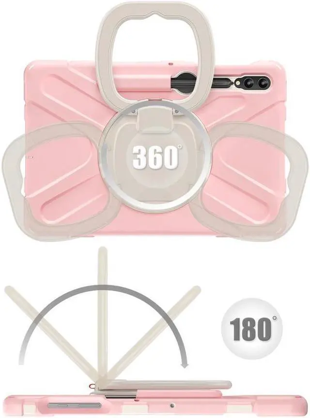Alt view image 3 of 7 - BONAEVER Case for Samsung Galaxy Tab S9 Plus 2023 / S9 FE Plus / S8 Plus 2022 / S7 FE 2021 / S7 Plus 2020 12.4 inch Protective Shockproof Cover with 360 Degree Rotating Stand and /Shoulder Strap