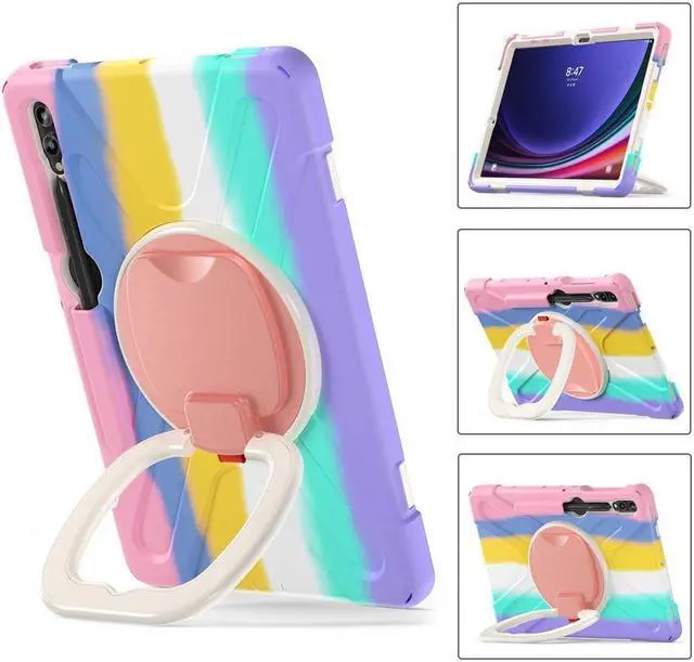 Alt view image 2 of 7 - BONAEVER Case for Samsung Galaxy Tab S9 Plus 2023 / S9 FE Plus / S8 Plus 2022 / S7 FE 2021 / S7 Plus 2020 12.4 inch Protective Shockproof Cover with 360 Degree Rotating Stand and /Shoulder Strap