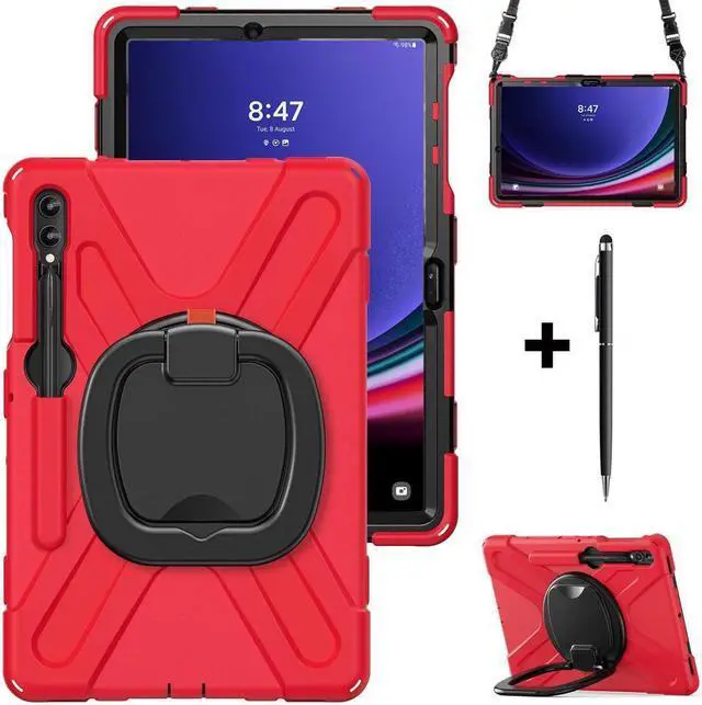 Main image of BONAEVER Case for Samsung Galaxy Tab S9 Plus 2023 / S9 FE Plus / S8 Plus 2022 / S7 FE 2021 / S7 Plus 2020 12.4 inch Protective Shockproof Cover with 360 Degree Rotating Stand and /Shoulder Strap