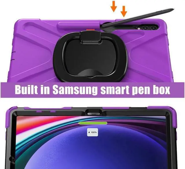 Alt view image 6 of 7 - BONAEVER Case for Samsung Galaxy Tab S10 Plus 2024 / S9 Plus 2023 / S9 FE Plus / S8 Plus 2022 / S7 FE 2021 / S7 Plus 2020 12.4 inch Protective Shockproof Cover with Rotating Stand and /Shoulder Strap