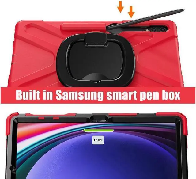 Alt view image 5 of 7 - BONAEVER Case for Samsung Galaxy Tab S9 Plus 2023 / S9 FE Plus / S8 Plus 2022 / S7 FE 2021 / S7 Plus 2020 12.4 inch Protective Shockproof Cover with 360 Degree Rotating Stand and /Shoulder Strap