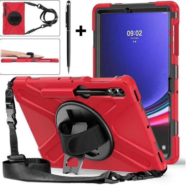 Main image of BONAEVER Protective Case for Samsung Galaxy Tab S10 Plus 2024/S9 Plus 2023/S9 FE Plus 2023/S8 Plus 2022/S7 FE 2021/S7 Plus 2020 12.4 inch Shockproof Cover with Rotating Stand and /Shoulder Strap