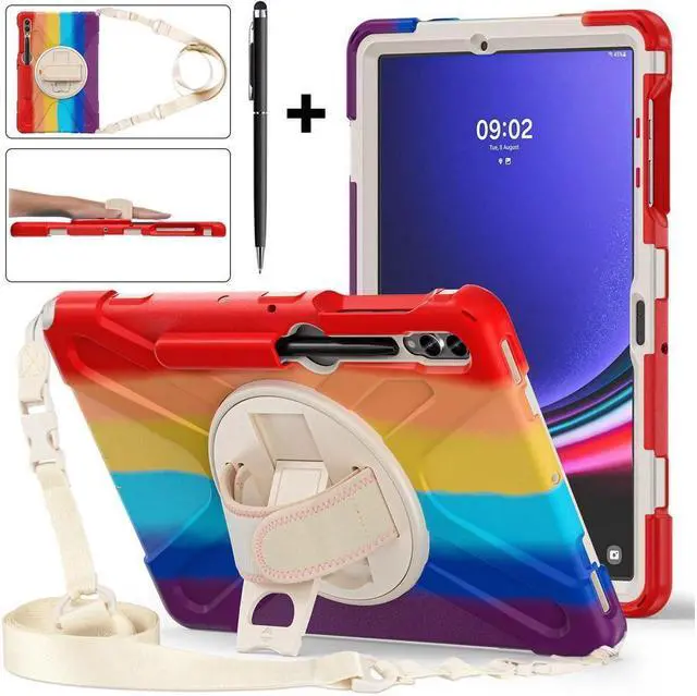 Main image of BONAEVER Protective Case for Samsung Galaxy Tab S10 Plus 2024/S9 Plus 2023/S9 FE Plus 2023/S8 Plus 2022/S7 FE 2021/S7 Plus 2020 12.4 inch Shockproof Cover with Rotating Stand and /Shoulder Strap