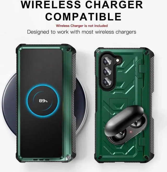 Alt view image 4 of 7 - BONAEVER For Samsung Galaxy Z Fold 5 Case with S Pen Holder Built-in Stand and & Screen Protector 360° Full-Body & Hinge Protection Rugged Phone Cover for Galaxy Z Fold 5 2023