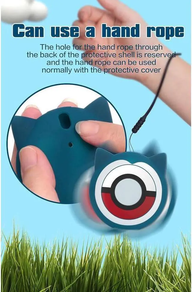 Alt view image 4 of 7 - BONAEVER Protective Silicone Case for Pokémon Go Plus + 2023 Cover Case for Pokemon Go Plus Plus with Wri Stand Strap