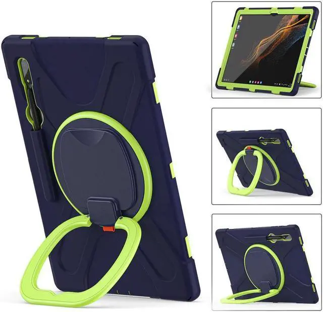 Alt view image 2 of 7 - BONAEVER For Samsung Galaxy Tab S10 Ultra 2024 / S9 Ultra 2023 / S8 Ultra 14.6 2022 Case Shockproof Protective Case for Galaxy Tab S8 Ultra 14.6" 2022 with Stand andandle Hand Strap & Shoulder Strap