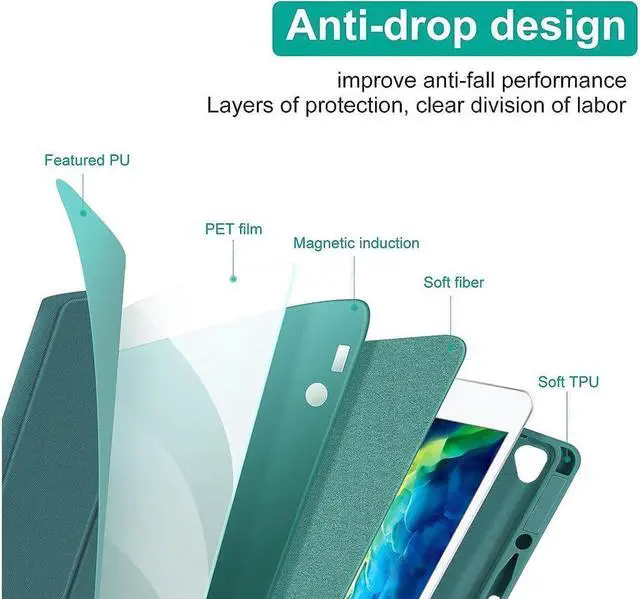 Alt view image 7 of 7 - BONAEVER Keyboard Case For iPad 10.2 inch 9th 8th 7th 2021/2020/2019 iPad Pro 10.5 inch/iPad Air 3 10.5 Backlit 7 Colors Wireless Keyboard with Protective Cover with Pen Holder