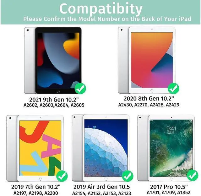 Alt view image 2 of 7 - BONAEVER Keyboard Case For iPad 10.2 inch 9th 8th 7th 2021/2020/2019 iPad Pro 10.5 inch/iPad Air 3 10.5 Backlit 7 Colors Wireless Keyboard with Protective Cover with Pen Holder