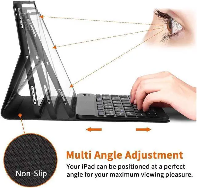 Alt view image 6 of 7 - BONAEVER Wireless Keyboard Case for iPad Pro 12.9 inch 2022 2021 2020 2018 6th / 5th / 4th / 3th Generation Slim Protective Cover with Keyboard Pencil Holder