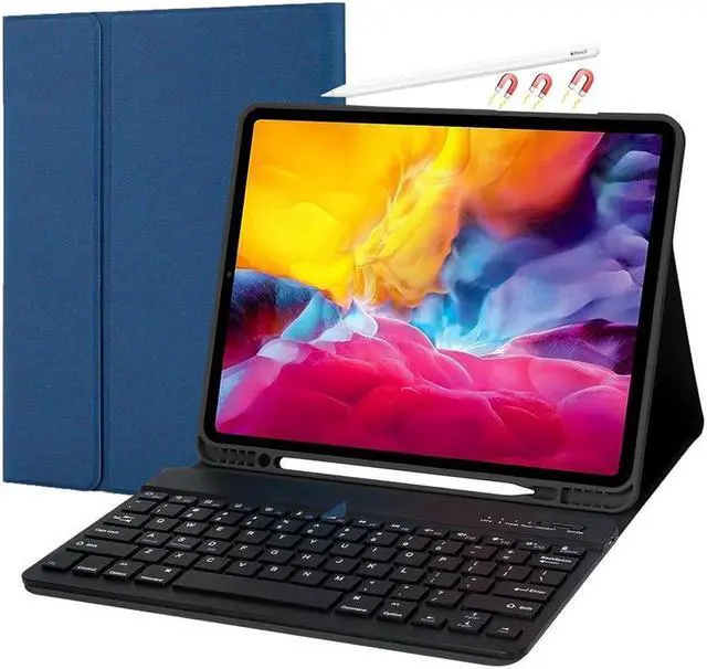 Main image of BONAEVER Wireless Keyboard Case for iPad Pro 12.9 inch 2022 2021 2020 2018 6th / 5th / 4th / 3th Generation Slim Protective Cover with Keyboard Pencil Holder