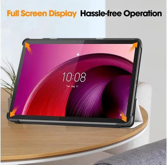 Alt view image 4 of 7 - BONAEVER Case for Lenovo Tab M10 5G 10.6 Inch 2023 TB-360ZU TB-360XU Tri fold Slim Hard Shell Smart Protective Cover with Multi-Angle Stand Universal Stylus Pen