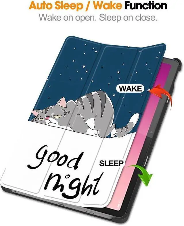 Alt view image 2 of 7 - BONAEVER Case for Lenovo Tab M10 5G 10.6 Inch 2023 TB-360ZU TB-360XU Tri fold Slim Hard Shell Smart Protective Cover with Multi-Angle Stand Universal Stylus Pen