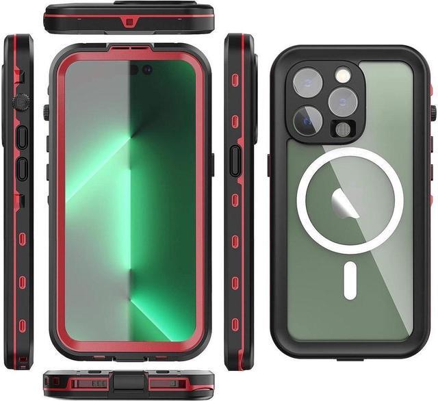 Alt view image 7 of 7 - BONAEVER for iPhone 14 Pro Max Case Waterproof Compatible with Magsafe Magnetic Protective iPhone 14 Pro Max Phone Case Water Proof Mag Safe Magnet Shockproof Clear with Screen Protector