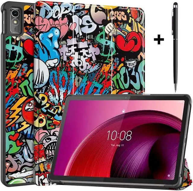 Main image of BONAEVER Case for Lenovo Tab M10 5G 10.6 Inch 2023 TB-360ZU TB-360XU Tri fold Slim Hard Shell Smart Protective Cover with Multi-Angle Stand Universal Stylus Pen