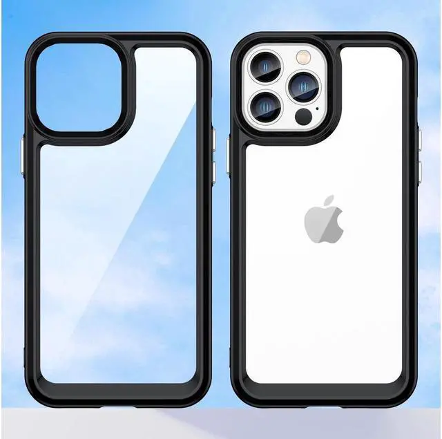 Alt view image 7 of 7 - BONAEVER Case Compatible with iPhone 13 Pro Max 6.7 inch Shockproof Phone Bumper Cover Anti-Scratch Clear Back