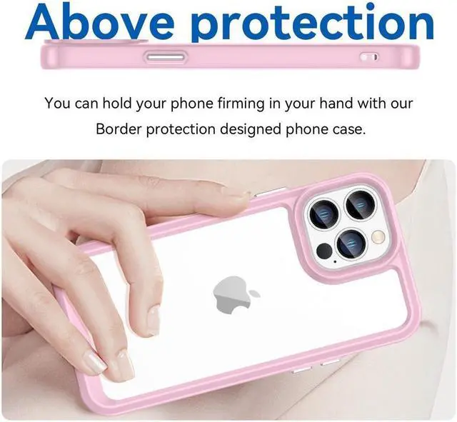 Alt view image 4 of 7 - BONAEVER Case Compatible with iPhone 13 Pro Max 6.7 inch Shockproof Phone Bumper Cover Anti-Scratch Clear Back