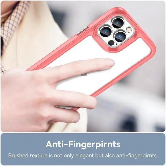 Alt view image 5 of 7 - BONAEVER Case Compatible with iPhone 13 Pro Max 6.7 inch Shockproof Phone Bumper Cover Anti-Scratch Clear Back