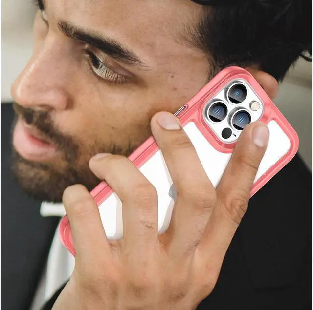 Alt view image 7 of 7 - BONAEVER Case Compatible with iPhone 13 Pro Max 6.7 inch Shockproof Phone Bumper Cover Anti-Scratch Clear Back