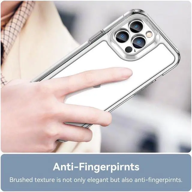 Alt view image 5 of 7 - BONAEVER Case Compatible with iPhone 13 Pro Max 6.7 inch Shockproof Phone Bumper Cover Anti-Scratch Clear Back