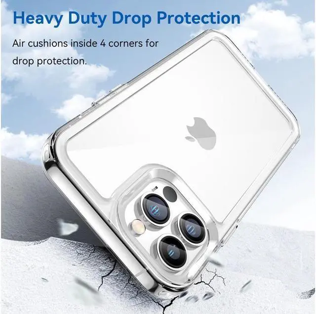 Alt view image 3 of 7 - BONAEVER Case Compatible with iPhone 13 Pro Max 6.7 inch Shockproof Phone Bumper Cover Anti-Scratch Clear Back