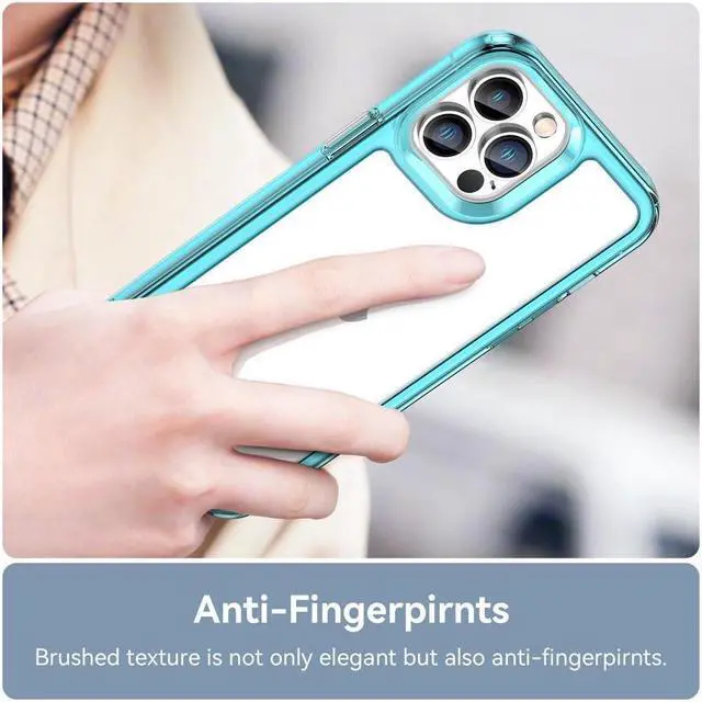 Alt view image 5 of 7 - BONAEVER Case Compatible with iPhone 13 Pro Max 6.7 inch Shockproof Phone Bumper Cover Anti-Scratch Clear Back