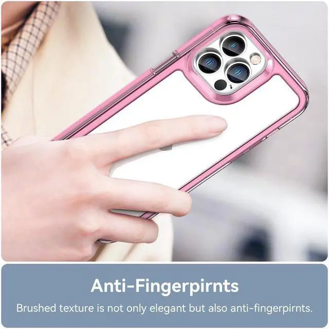 Alt view image 5 of 7 - BONAEVER Case Compatible with iPhone 13 Pro Max 6.7 inch Shockproof Phone Bumper Cover Anti-Scratch Clear Back