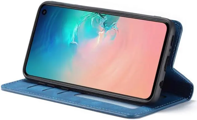 Alt view image 2 of 6 - BONAEVER For Samsung Galaxy S10e Case Premium PU Leather Cover TPU Bumper with Card Holder Stand andidden Magnetic Shockproof Flip Wallet Case