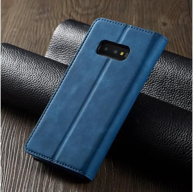 Alt view image 5 of 6 - BONAEVER For Samsung Galaxy S10e Case Premium PU Leather Cover TPU Bumper with Card Holder Stand andidden Magnetic Shockproof Flip Wallet Case