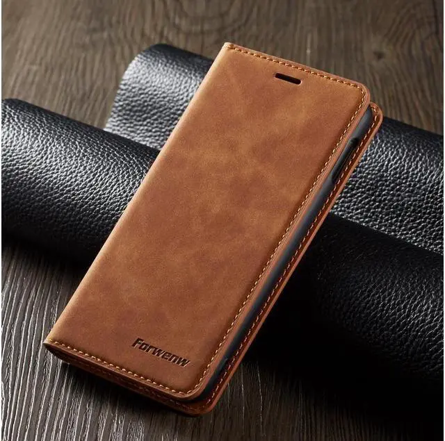 Alt view image 4 of 6 - BONAEVER For Samsung Galaxy S10e Case Premium PU Leather Cover TPU Bumper with Card Holder Stand andidden Magnetic Shockproof Flip Wallet Case