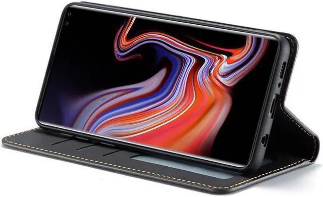 Alt view image 4 of 6 - BONAEVER For Samsung Galaxy S10 Plus Case Premium PU Leather Cover TPU Bumper with Card Holder Stand andidden Magnetic Shockproof Flip Wallet Case for Galaxy S10 Plus / S10+ 6.4 inch