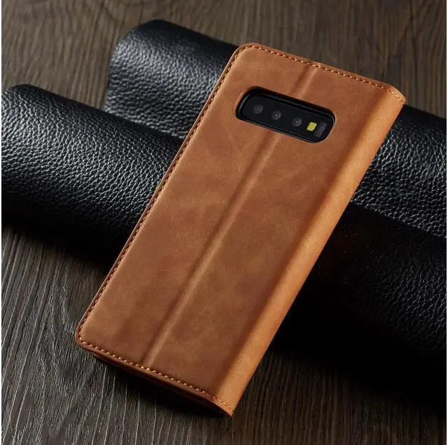 Alt view image 6 of 6 - BONAEVER For Samsung Galaxy S10 Plus Case Premium PU Leather Cover TPU Bumper with Card Holder Stand andidden Magnetic Shockproof Flip Wallet Case for Galaxy S10 Plus / S10+ 6.4 inch