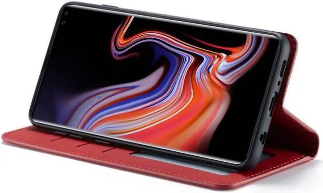 Alt view image 2 of 6 - BONAEVER For Samsung Galaxy S10 Plus Case Premium PU Leather Cover TPU Bumper with Card Holder Stand andidden Magnetic Shockproof Flip Wallet Case for Galaxy S10 Plus / S10+ 6.4 inch